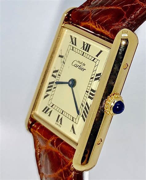 must de cartier paris vermeil quartz argent 925 catawiki|cartier quartz watch for sale.